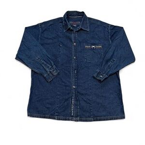 Phat Farm Y2K Streetwear Dark Denim Shirt